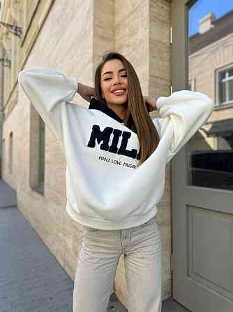 Женский стильный теплый свитшот тринитка на флисе (очень качественная)+трикотаж «Баранчик» Одесса