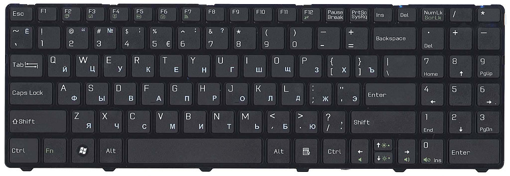 Клавиатура для ноутбука MSI (CR640, CX640) Black, (Black Frame), RU Вінниця - фото 2