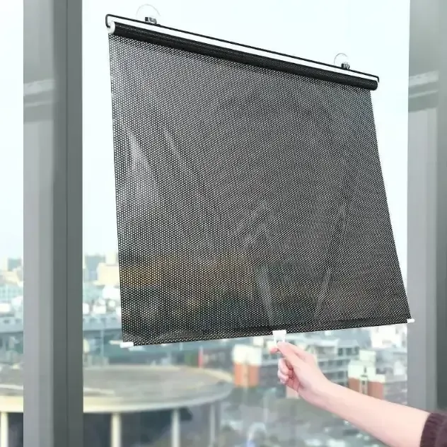 Рулонная солнцезащитная шторка на пластиковые окна 125х68см, Черная Коломия - фото 1