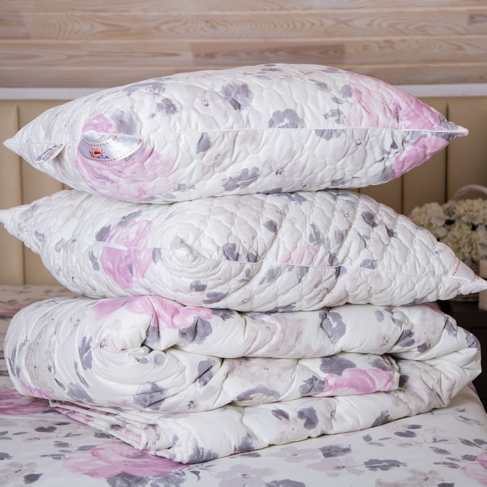 Ecotton Подушка Ecotton 40х60 см антиалергенна з натуральним чохлом рожева 20-1455 Lilac Коломия - фото 1