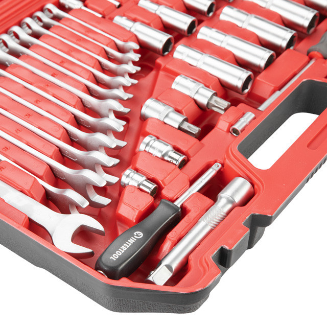 Набір інструментів 1/2" & 3/8" & 1/4" 222од INTERTOOL ET-9222 Київ - фото 9