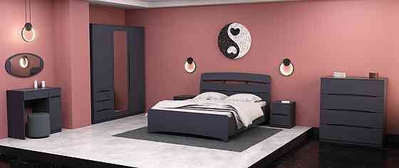 Кровать Дельта двуспальная, Антрацит, 2132х1650х1070 Львов