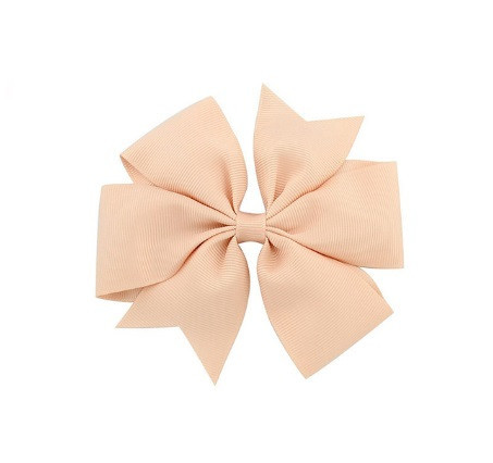 Дитяча заколка-бантик персиковий, 1шт., розмір бантика 8см Київ - фото 1