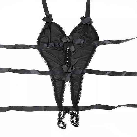 Прозрачное боди черное - размер универсальный, полиэстер Киев