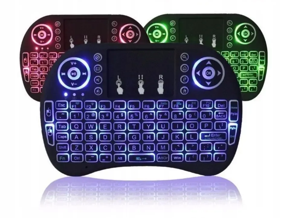 Беспроводная мини клавиатура, русская с тачпадом и подсветкой UKC i8 2.4G для Smart TV, клавиатура пульт Коломыя - изображение 1