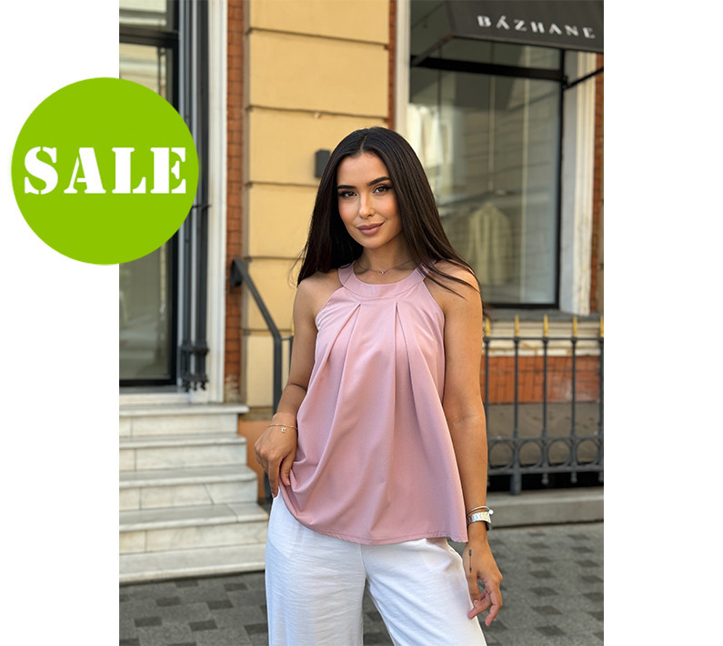 Жіноча блузка без рукавів "Mila" оптом | Норма і батал | Розпродаж моделі Київ - фото 1
