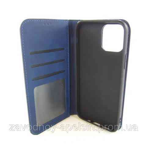 Чехол книжка iPhone 15 Plus Premium Case (синий) Одесса