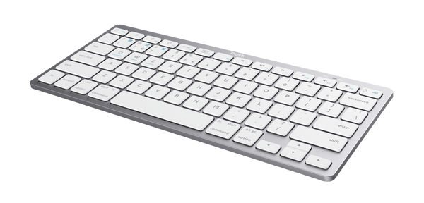 Беспроводная мембранная клавиатура Trust Basics Bluetooth 104 клавиши, с подсветкой, серебристая, компактная Киев - изображение 3