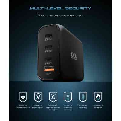 Зарядное устройство Armorstandart ARP-131 Resolute Power USB-C 100W GaN Black (ARM70024) Винница