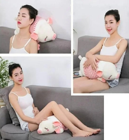 Массажная подушка Piggy WJH-11 Свинка (роликовый массажер, прогрев, таймер) Винница - изображение 5