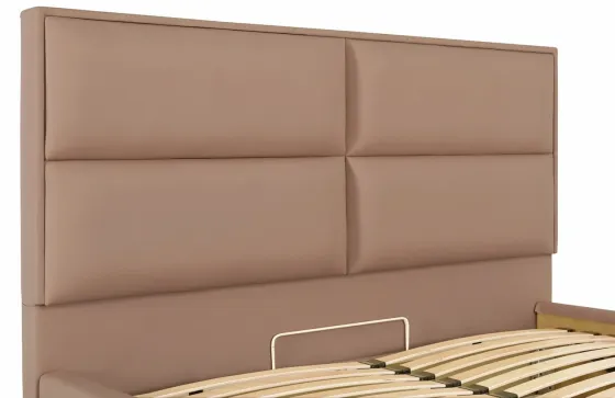 Ліжко Sheffield Comfort 140 х 190 см Fly 2213 З підйомним механізмом та нішою для білизни Світло-коричневий Київ