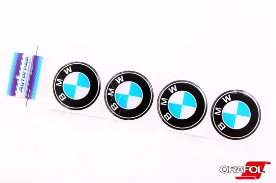 Наклейка на колпак 55ммом силікон BMW Автограф (4 шт.) Вінниця