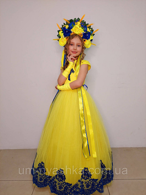 Жовта святкова сукня в патріотичних кольорах Кривой Рог - изображение 2