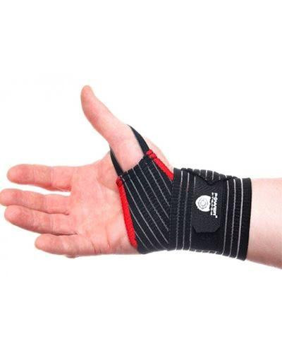 Кистьові бинти Power System PS-6000 Elastic Wrist Support Black/Red Киев - изображение 2