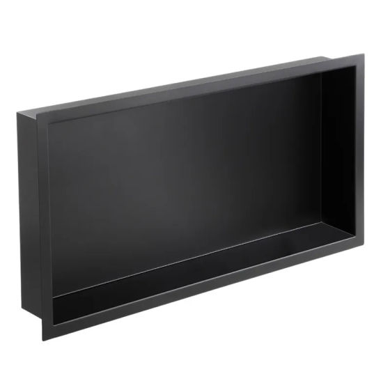 Полка-ниша для ванной комнаты Mixxus Premium NICHE-0102 BLACK из нержавеющей стали SUS304 (MI6680) Киев