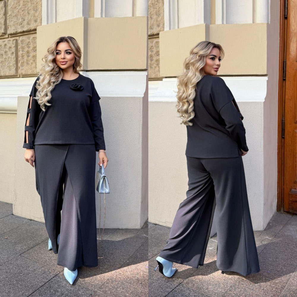 Женский батальный костюм двойка креп дайвинг Одесса - изображение 1