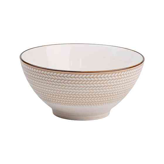 Тарелка глубокая фарфоровая круглая 20.5 см белая HP23385 Киев