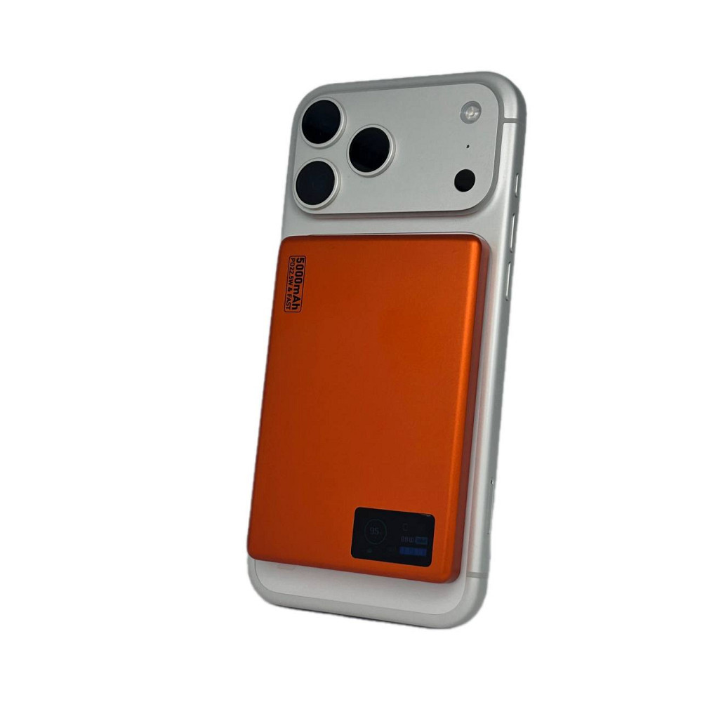 Повербанк 007 10000 mAh 20W з FTF-дисплеєм (MagSafe) - помаранчевий Киев - изображение 16
