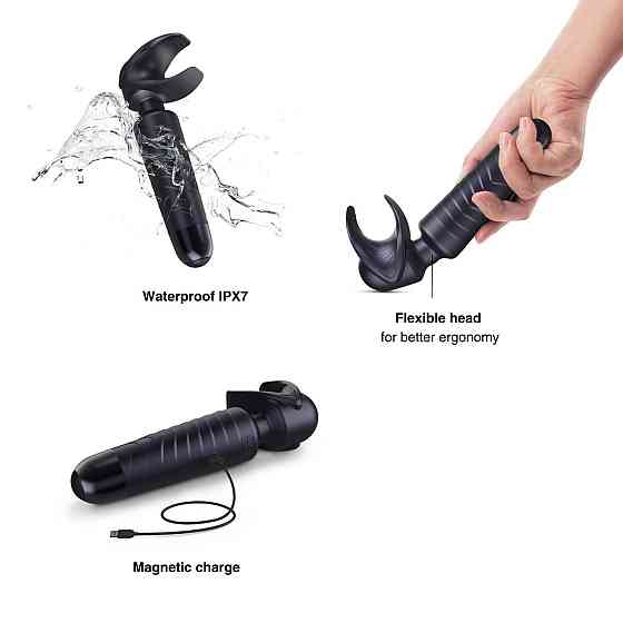 Мастурбатор-вібромасажер Manwan MAN.WAND EVO Black Plum, чудово для пар, вібромінет Sex Aura Київ