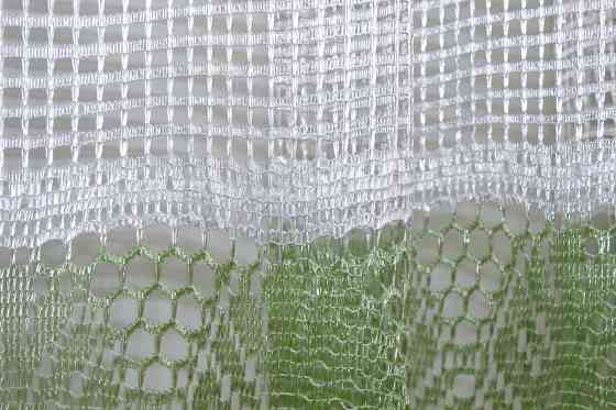 Тюль сітка висотою 1,5м, колекції "Juli" колір білий з зеленим 1377т Київ