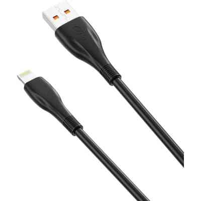 Дата кабель USB 2.0 AM to Lightning 1.0m 6A NB185 black XO (6920680879236) Винница