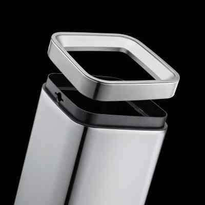 Контейнер для сміття JAH квадратний без кришки з вн. відром срібний металік 8 л (6332) Вінниця