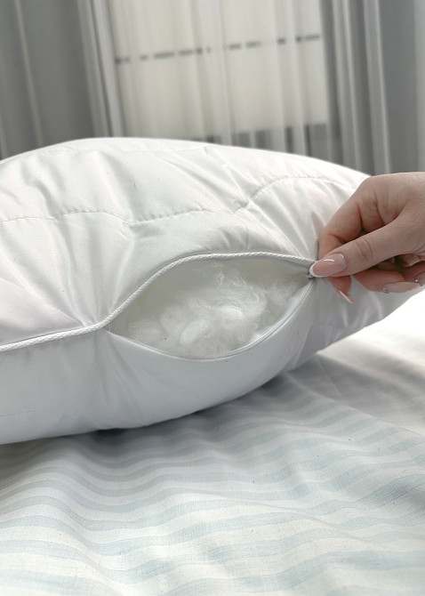 Подушка для сну гіпоалергенна Decorator Quilt 50x70х20 см, колір білий (84-152) Київ - фото 6