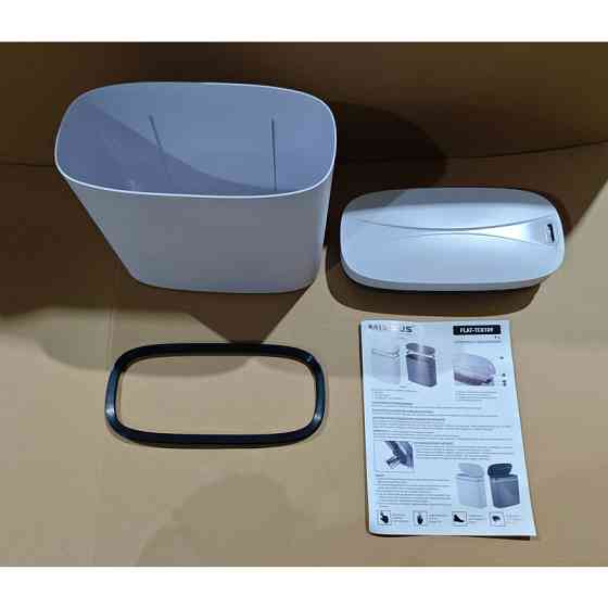 Відро для сміття сенсорне овальне Mixxus Flat-TC0109 White 9 л колір білий (MI7074) ( 29791 ) Харьков