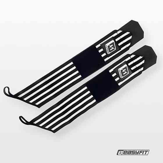 Кистьові бинти EasyFit 50х8 см фіксатор на зап'ястя (чорно-білі) Коломия