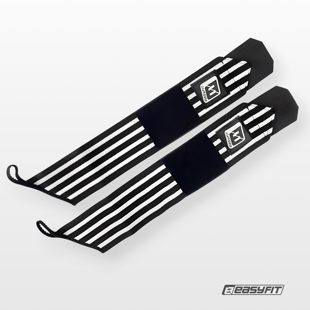 Кистьові бинти EasyFit 50х8 см фіксатор на зап'ястя (чорно-білі) Коломия - фото 4