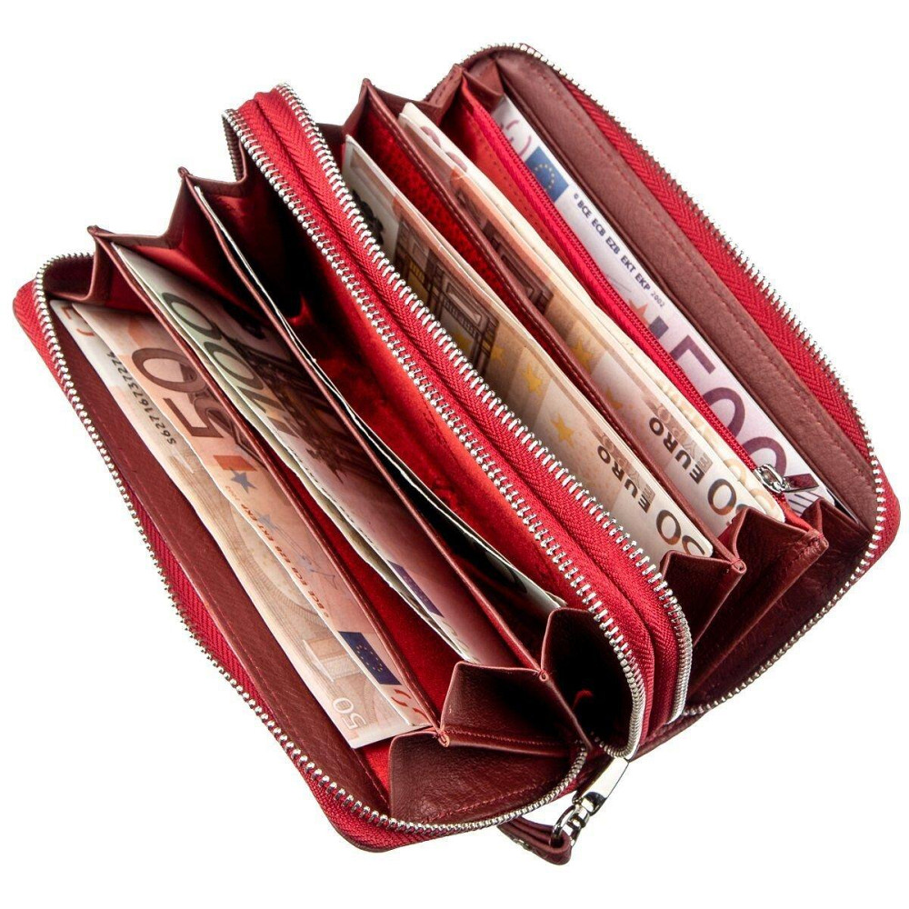 Багатофункціональний гаманець-клатч для жінок ST Leather 18868 Червоний Київ - фото 2