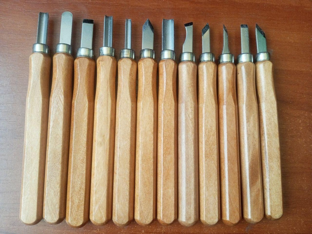 Набір стамесок для різьблення по дереву (12 штук) Полтава - фото 1