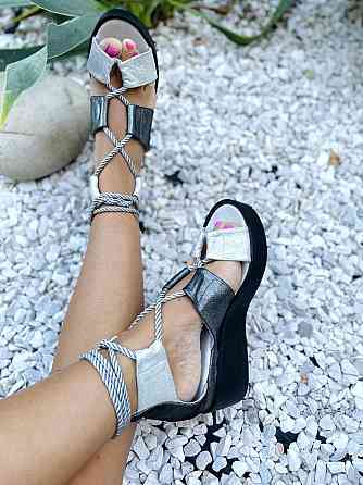 M.KRAFT Босоніжки жіночі M.KRAFT 21506 т.срібло/срібло.сатин (літо, шкіра натуральна) (3576) ли Коломия