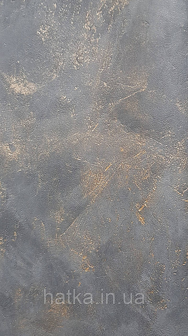 Обои винил на флизелине Caselio Patine 0.53х10 под венецианскую штукатурку черные с золотом разные оттенки Киев - изображение 1