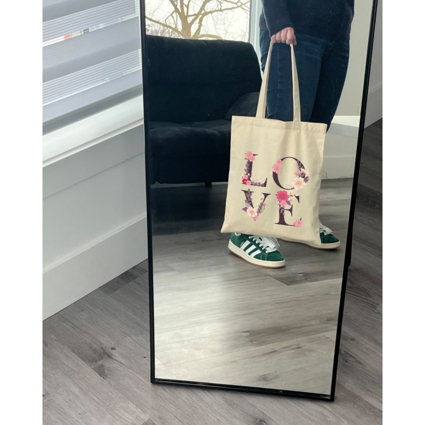 Екошопер Bookopt ВК4072 LOVE (квіти), бежевий Киев - изображение 7