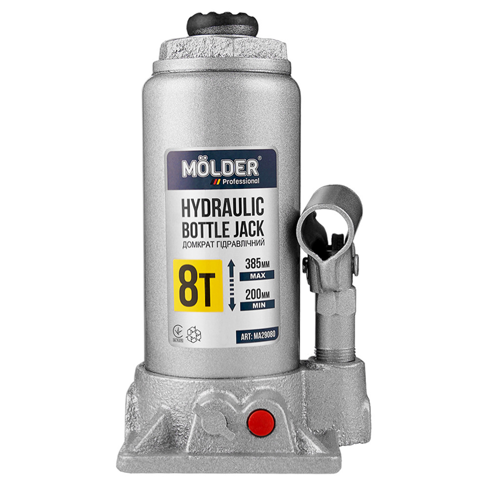 Домкрат гідравлічний пляшковий Molder 8т 200-385мм Львів - фото 1