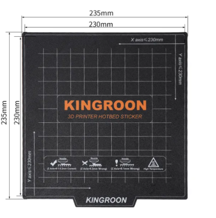 Еластичне адгезійне покриття Kingroon для столика 3d принтера із магнітною основою 235*235 мм Київ
