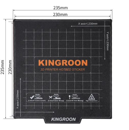 Еластичне адгезійне покриття Kingroon для столика 3d принтера із магнітною основою 235*235 мм Київ - фото 5