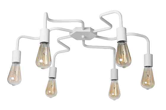 Потолочная люстра паук белая на 6 лампы Laminari NL 17503-6 WH Одесса