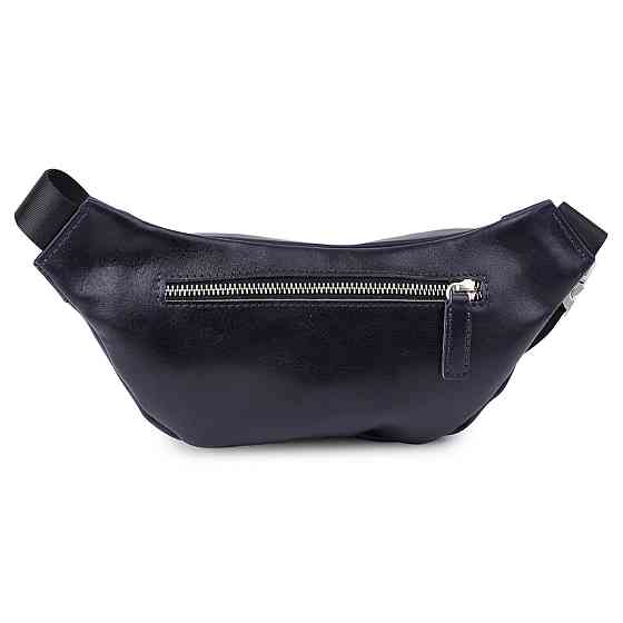 Кожаная бананка унисекс GRANDE PELLE 11569 Синяя Киев