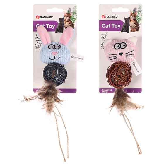 Flamingo Chayenne Rabbit Cat ФЛАМИНГО ШАЙЕНН КРОЛИК КОТ игрушка с колокольчиком и кошачьей мятой для котов Киев