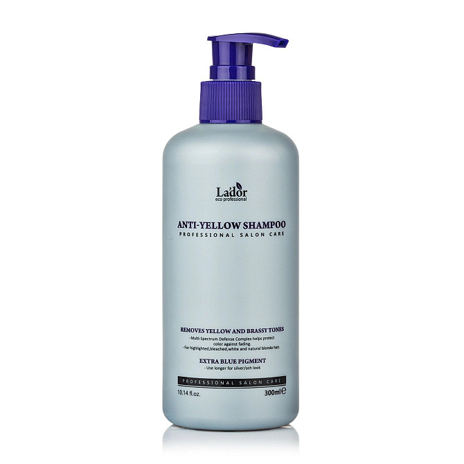 Оттеночный шампунь против желтизны волос Anti-Yellow Shampoo La'dor 300 мл Винница - изображение 1