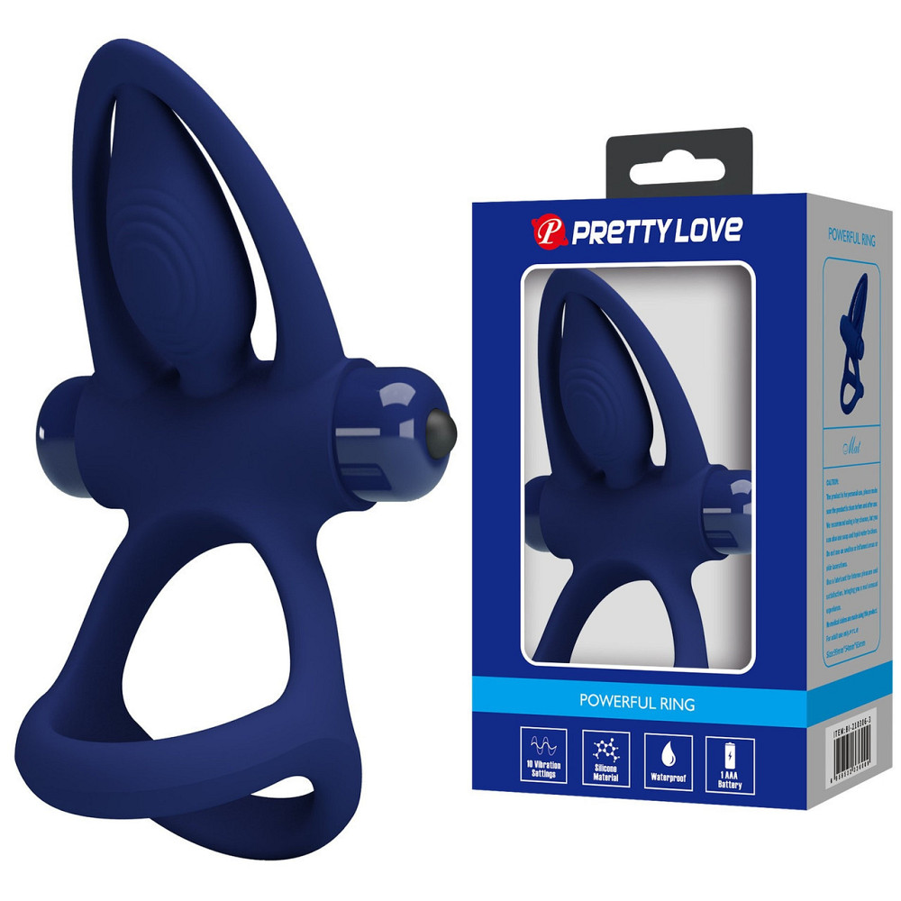Эрекционное вибро кольцо Pretty Love - Powerful ring, 10 vibration functions, BI-210306-3 Sex Aura Киев - изображение 1