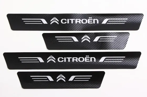 Наклейка на порога Citroen чорний карбон Автограф (4 шт.) Вінниця