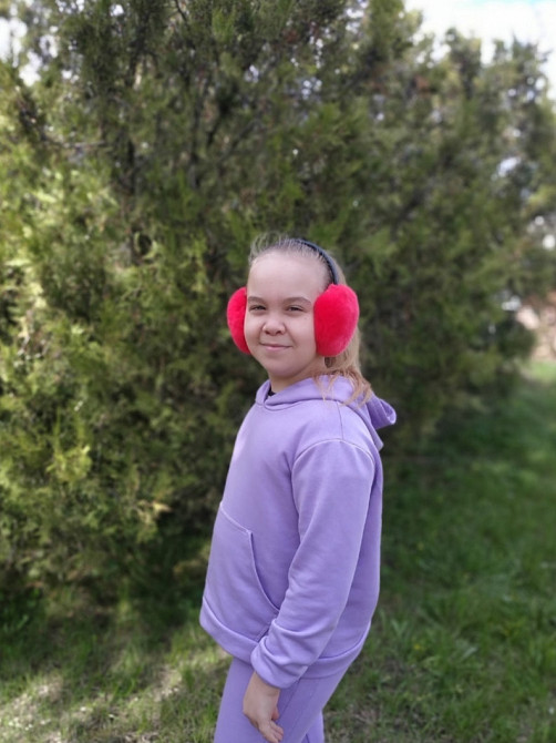 Меховые наушники детские из Rex Красный Харьков - изображение 2