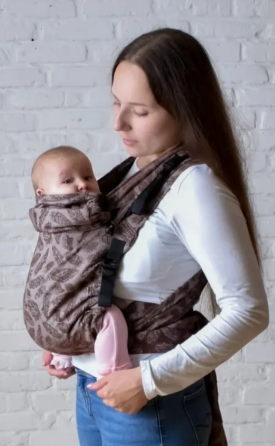 Май-слінг жаккардовий від народження до 36 місяців Coolbabka Шоколадний Feathers Кривий Ріг