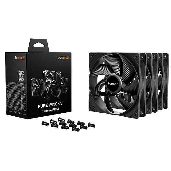 Вентилятор be quiet! Pure Wings 3 120mm PWM 3-Pack Black (BL141) ( 29578 ) Харків