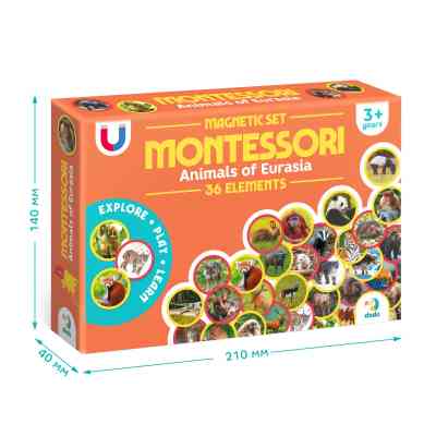 Обучающий набор DoDo Магнитный набор Монтессори Животные на континентах: Евразия (200285) Винница