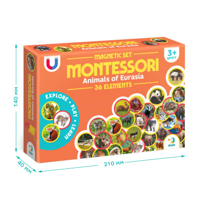 Обучающий набор DoDo Магнитный набор Монтессори Животные на континентах: Евразия (200285) Винница - изображение 5