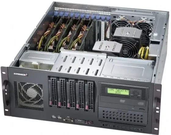 Сервер Supermicro 842XTQ-R606B - Rack Server Black ATX,EATX,Micro ATX 4U HDD,LAN,Power,Power fail (CSE842XTQR606B) Київ